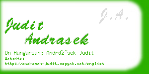 judit andrasek business card